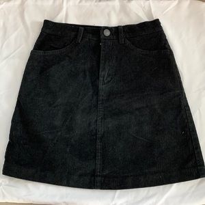 Brandy black corduroy mini shirt One Sz